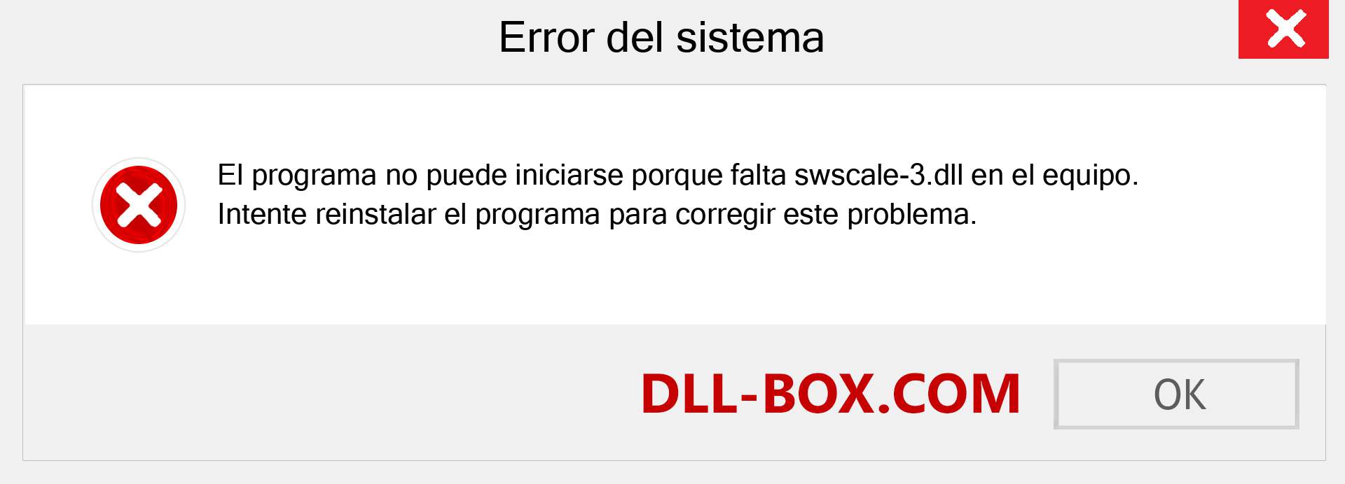 ¿Falta el archivo swscale-3.dll ?. Descargar para Windows 7, 8, 10 - Corregir swscale-3 dll Missing Error en Windows, fotos, imágenes